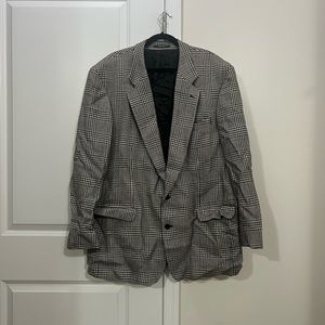 Vintage Boyd’s 1818 Collection Houndstooth Wool Suit Jacket Size 46